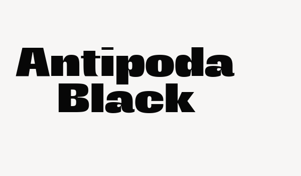 Antipoda Black Font