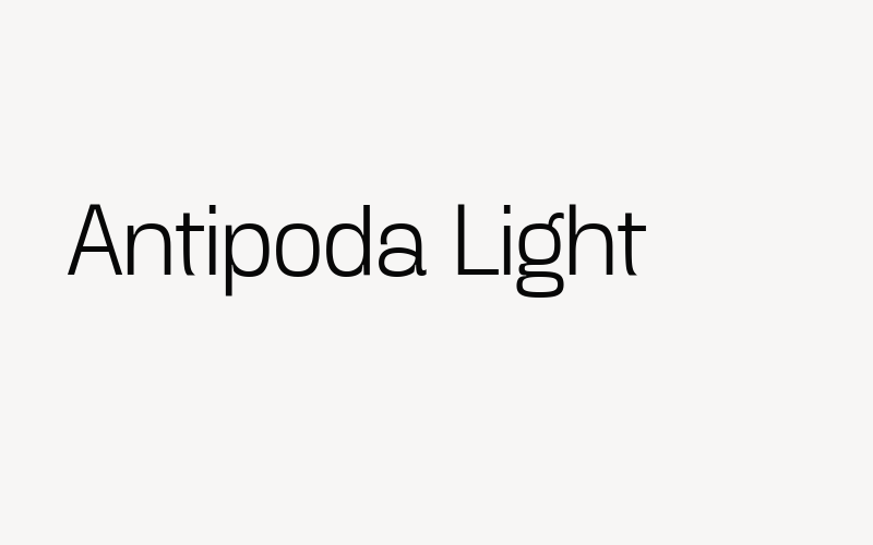 Antipoda Light Font