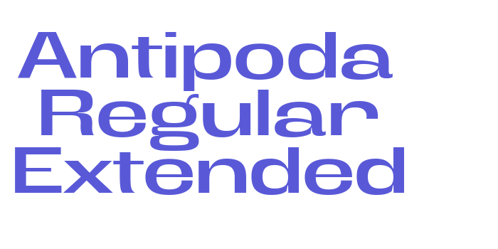 Antipoda Regular Extended Font Download