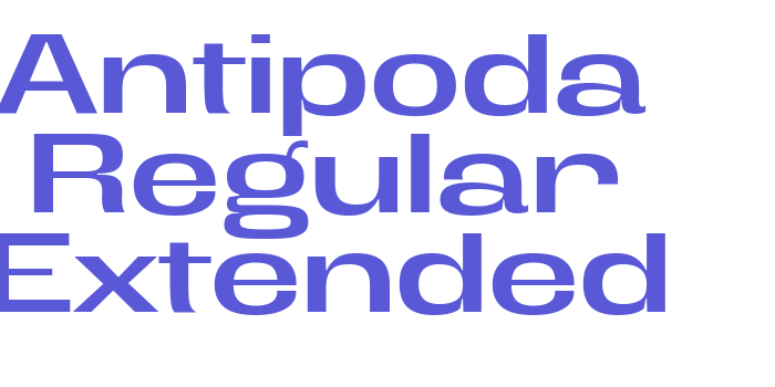 Antipoda Regular Extended Font