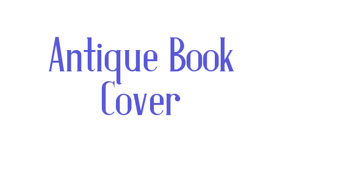 Antique Book Cover Font