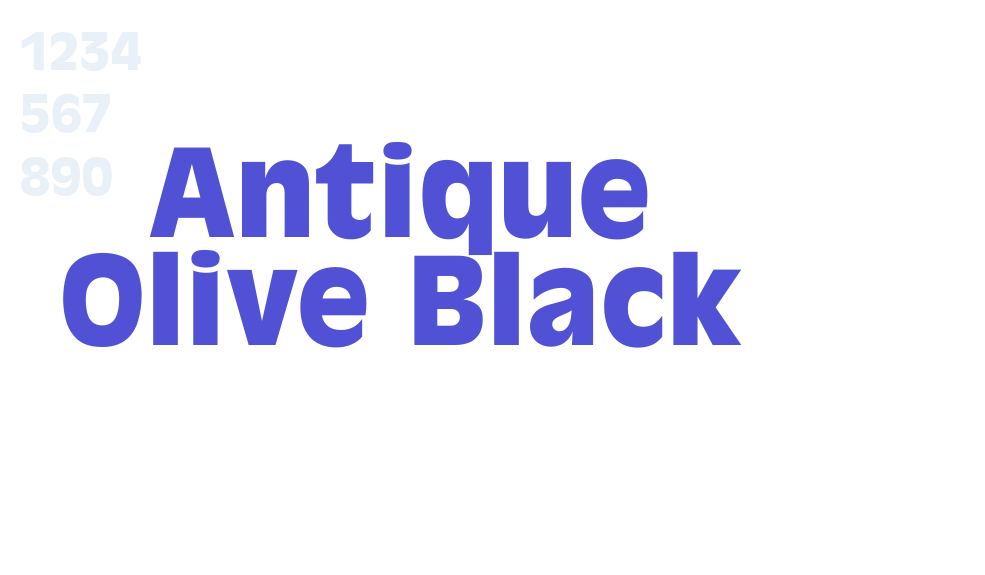 Antique Olive Black-font-download