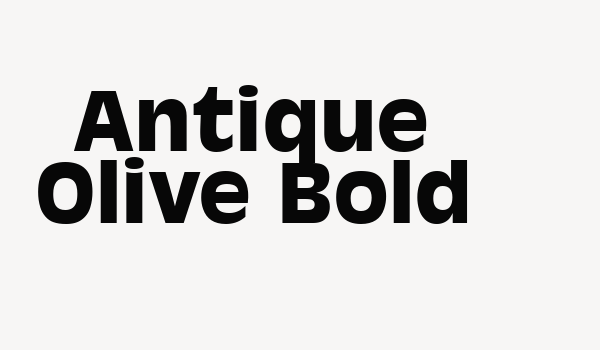 Antique Olive Bold Font