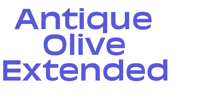 Antique Olive Extended Font