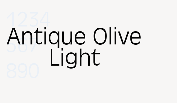 Antique Olive Light Font