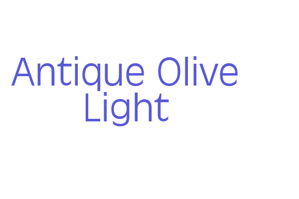 Antique Olive Light Font