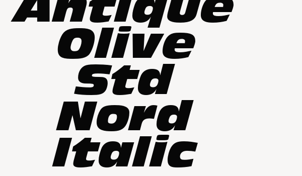 Antique Olive Std Nord Italic Font