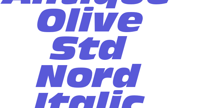 Antique Olive Std Nord Italic Font