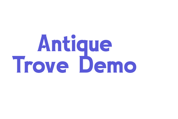 Antique Trove Demo Font