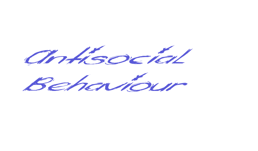 Antisocial Behaviour Font