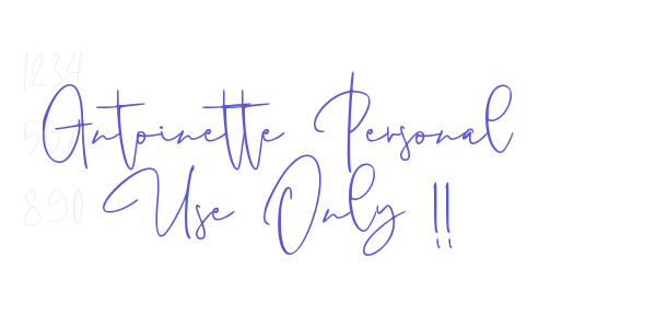 Antoinette Personal Use Only !! font free