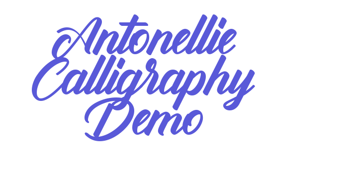 Antonellie Calligraphy Demo Font Download