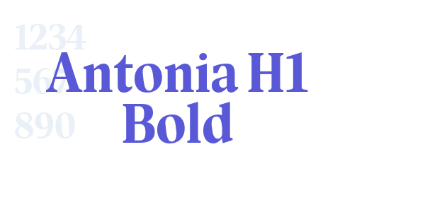 Antonia H1 Bold font free