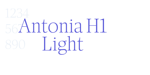 Antonia H1 Light font free