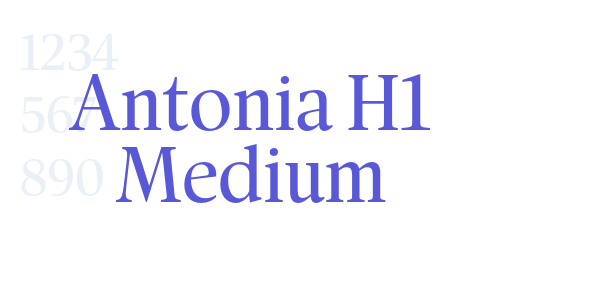 Antonia H1 Medium font free