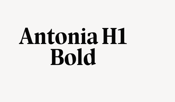 Antonia H1 Bold Font