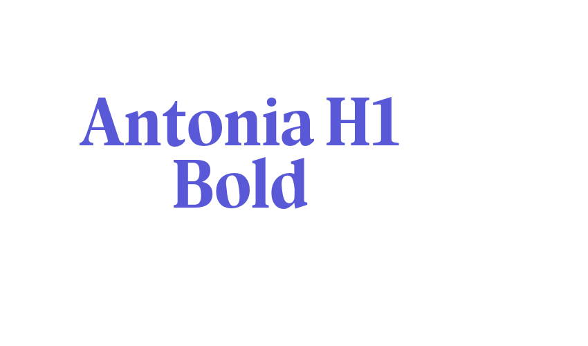 Antonia H1 Bold Font