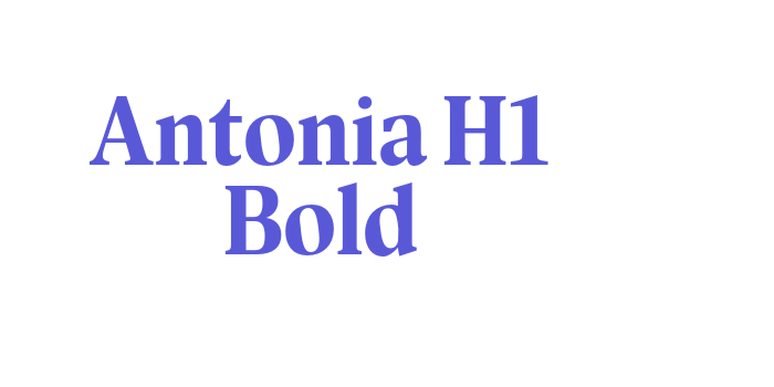 Antonia H1 Bold Font Download