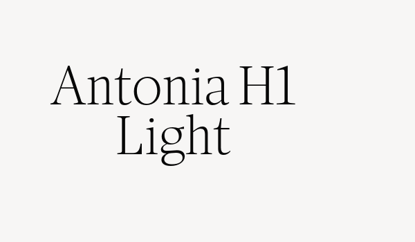 Antonia H1 Light Font