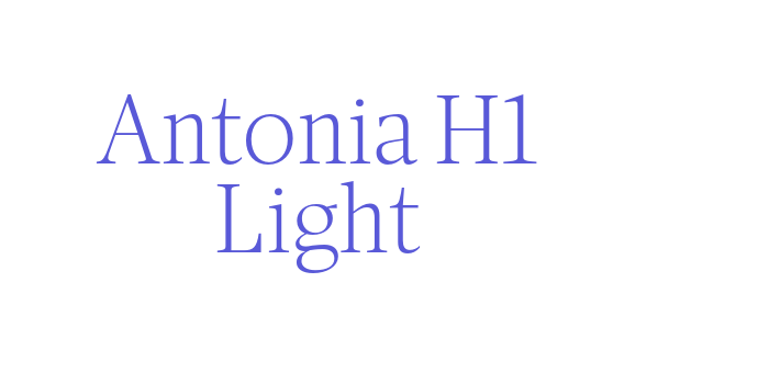 Antonia H1 Light Font Download