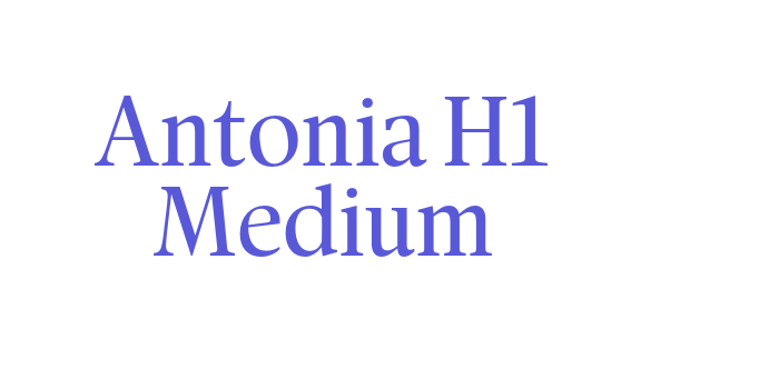 Antonia H1 Medium Font Download