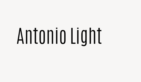 Antonio Light Font