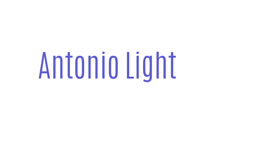 Antonio Light Font Download