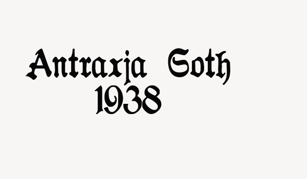 Antraxja  Goth 1938 Font