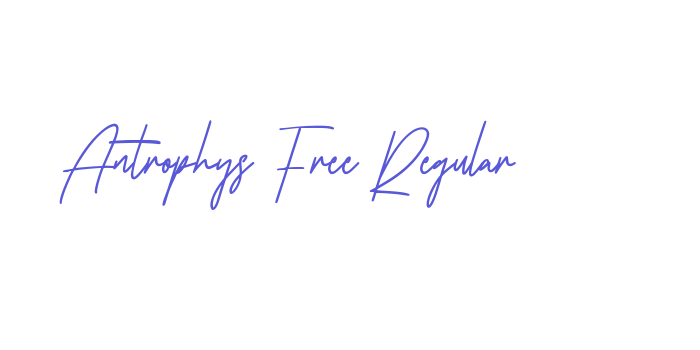 Antrophys Free Regular Font