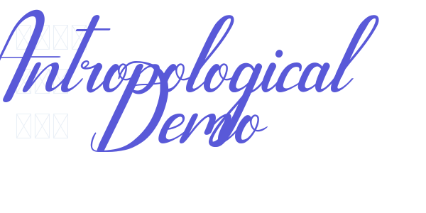 Antropological Demo font free