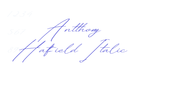 Antthony Hatfield Italic font free