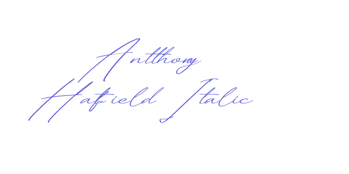 Antthony Hatfield Italic Font Download