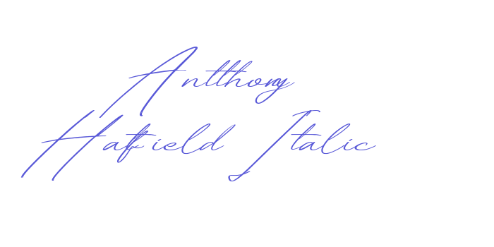 Antthony Hatfield Italic Font