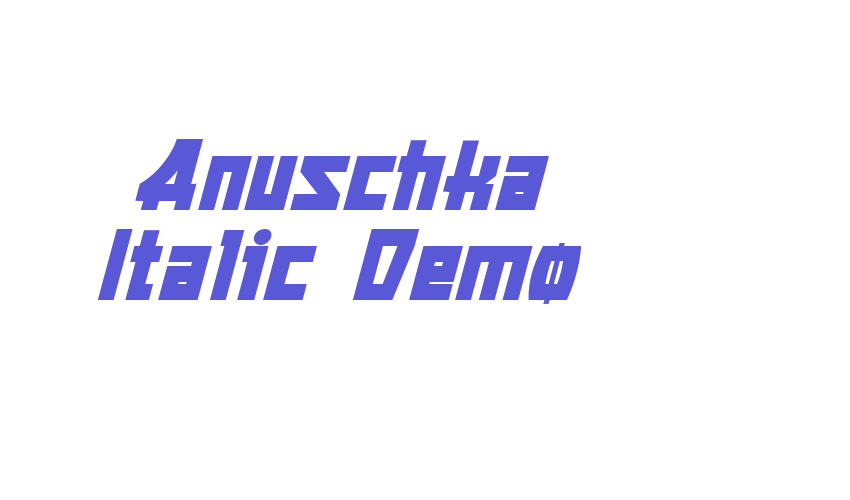 Anuschka Italic Demo Font Download