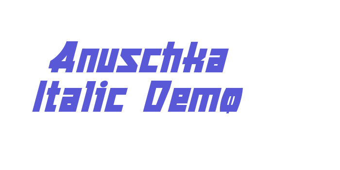 Anuschka Italic Demo Font Download