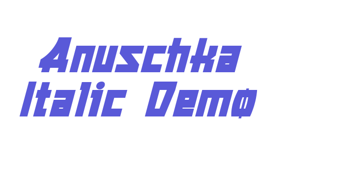 Anuschka Italic Demo Font