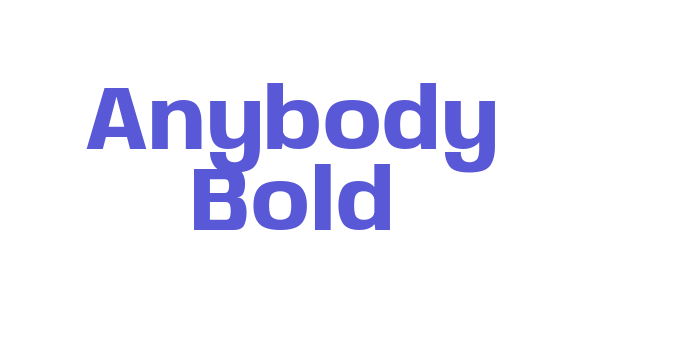 Anybody Bold Font Download