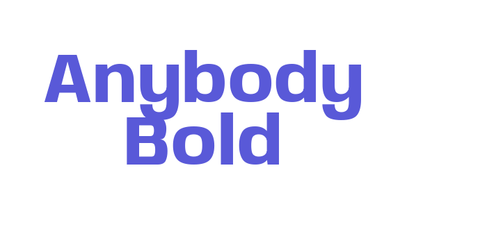 Anybody Bold Font