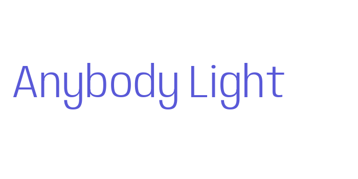 Anybody Light Font Download