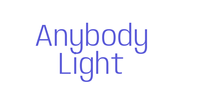 Anybody Light Font