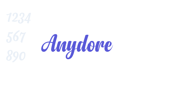 Anydore font free