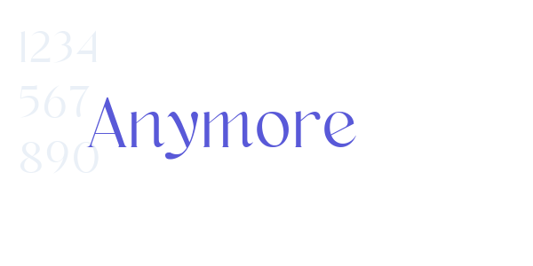 Anymore font free