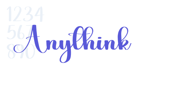 Anythink font free