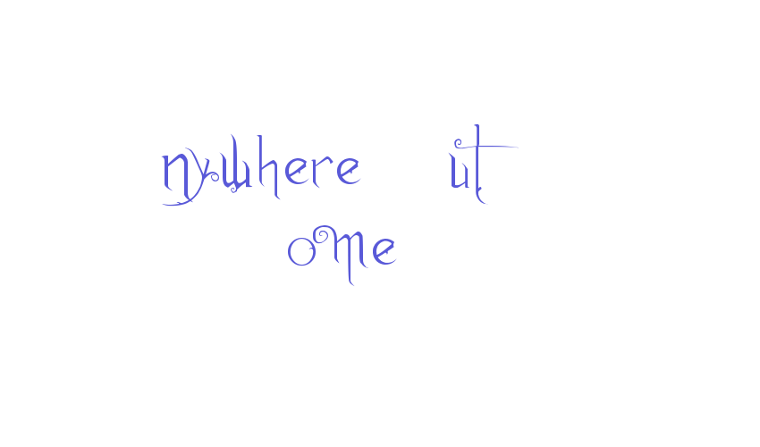 Anywhere But Home Font Download