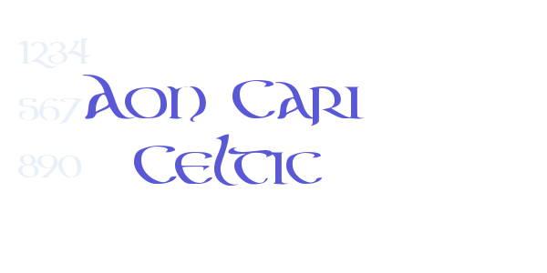 Aon Cari Celtic font