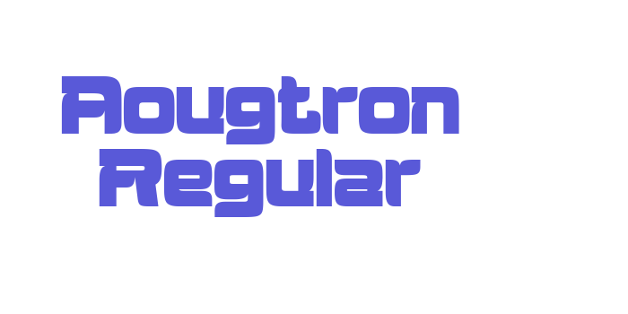 Aougtron Regular Font Download