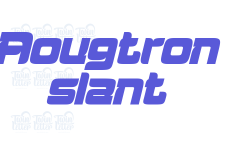 Aougtron slant Font Download