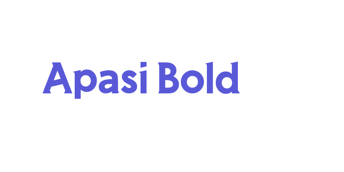 Apasi Bold Font Download