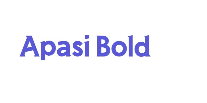 Apasi Bold Font