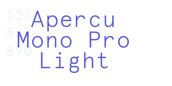 Apercu Mono Pro Light font free